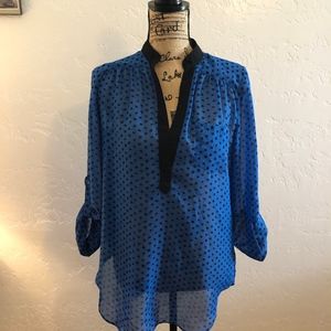 BCX sheer blouse, size large